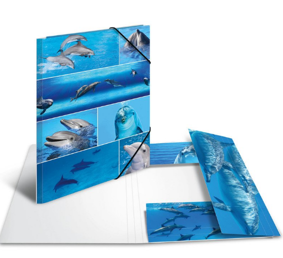 Sammelmappe Karton A3 Delfin, Herma, kleine Bilder