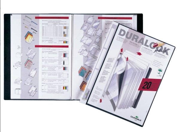 Durable DURALOOK Plus Sichtbuch A4, 20 Taschen schwarz