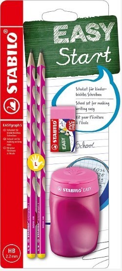 Stabilo EasyStart Schul-Set, pink, Linkshänder