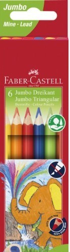 Faber-Castell Jumbo-Dreikant Buntstifte, 6erPack