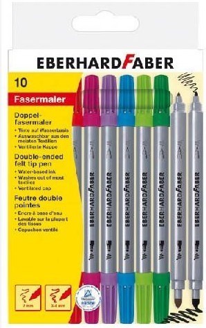 Doppelfasermaler 10er Eberhard Faber