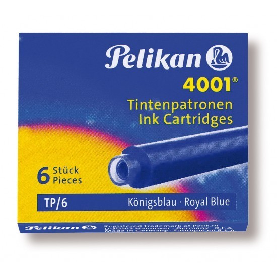 Pelikan Tintenpatrone 4001 königsblau, 6er