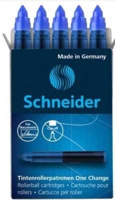 Schneider Nachfüll-Rollerpatrone One Change, 0,6 mm, blau, 5er Schachtel