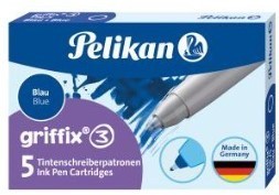 Pelikan Tintenpatronen - griffix 3 , 5er Pack, Blau