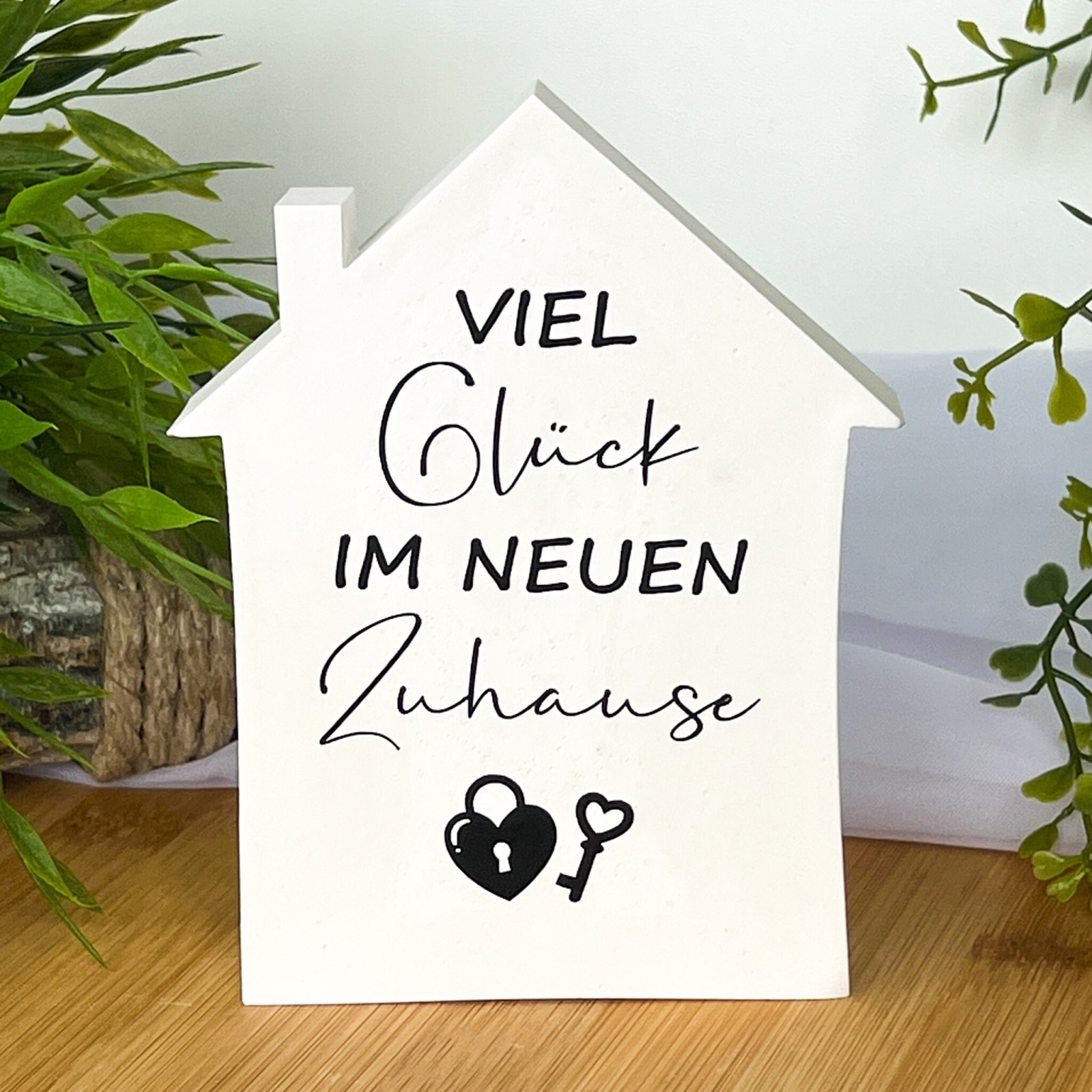 Einzigartiges Dekohaus aus Keramik mit Spruch - Perfektes Einzugsgeschenk oder Home Deko für dein