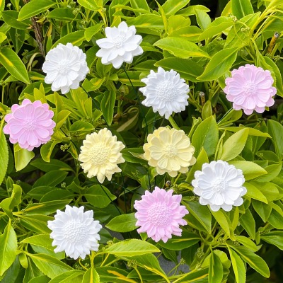 3er Set einzigartige Keramik Blumenstecker für sie Sommer Deko oder Balkon Deko - Dekoblumen aus