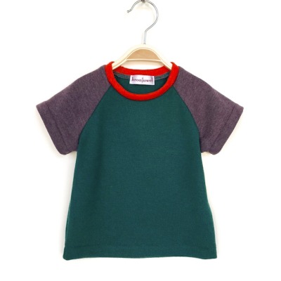T-Shirt 86 - 75% Wolle 25% Kaschmir grün lila rot