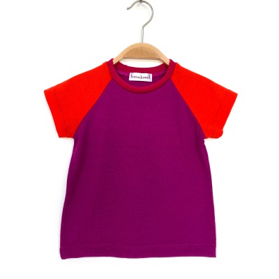 T-Shirt 92 - 100% Wolle pink rot