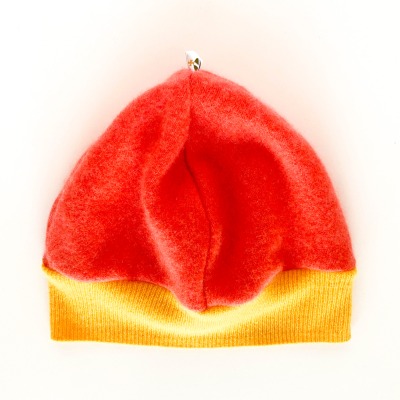 Mütze KU 45- 50 cm - 100% Kaschmir orange gelb