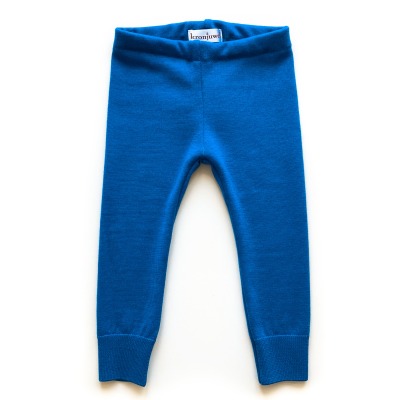 Schmale Hose / Leggings 80 - 100% Wolle blau