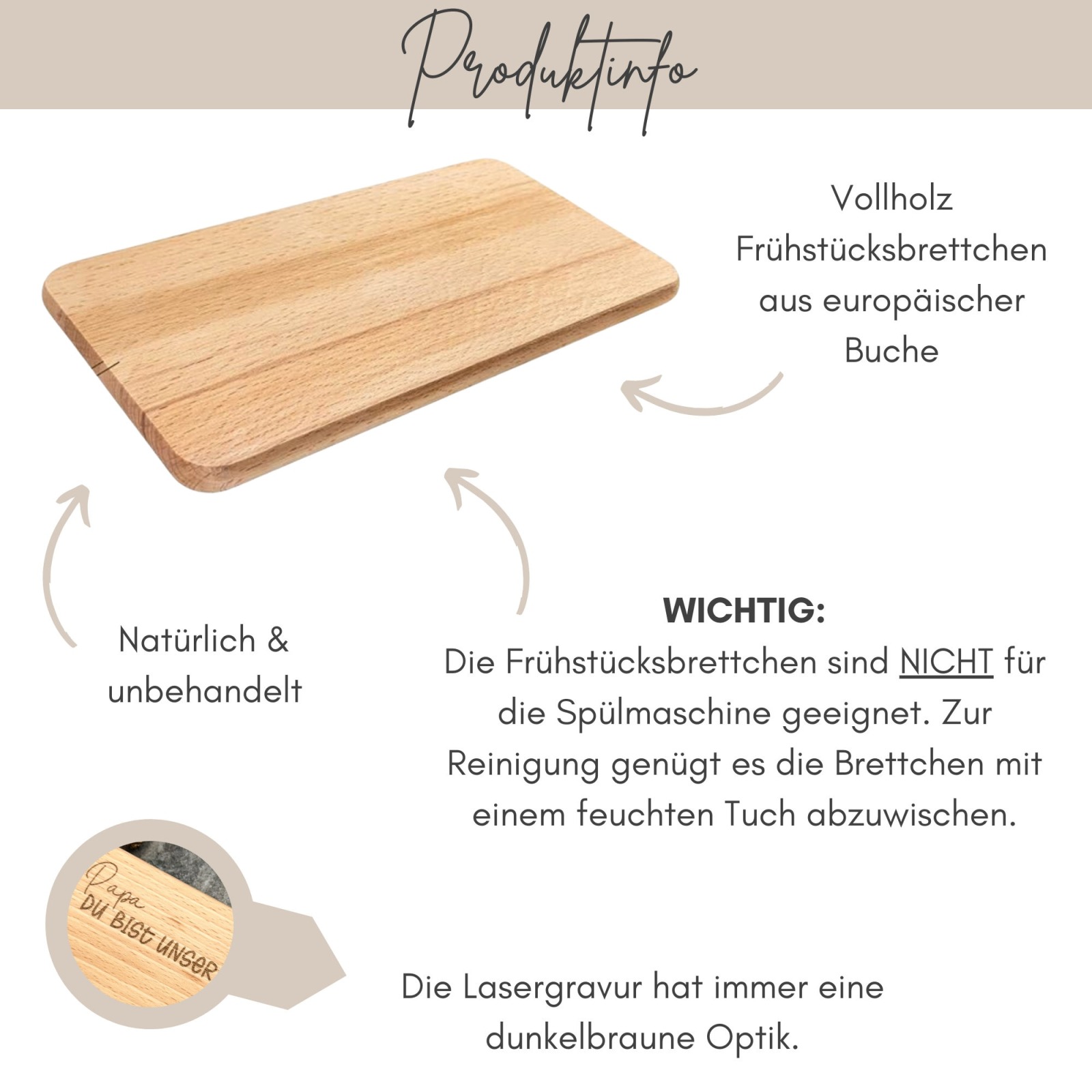 Frühstücksbrett Busenfreundin | Vesperbrett | Brotbrettchen | Echtholz Brettchen | personalisiert