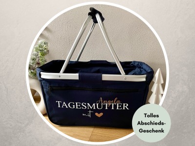 Einkaufskorb personalisiert | Einkaufstasche | Tragekorb | Geschenk für Tagesmutter | Geschenkidee