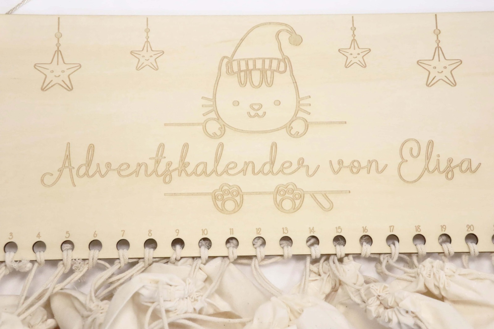 Personalisierter Adventskalender zum Selberbefüllen | mit Name 2