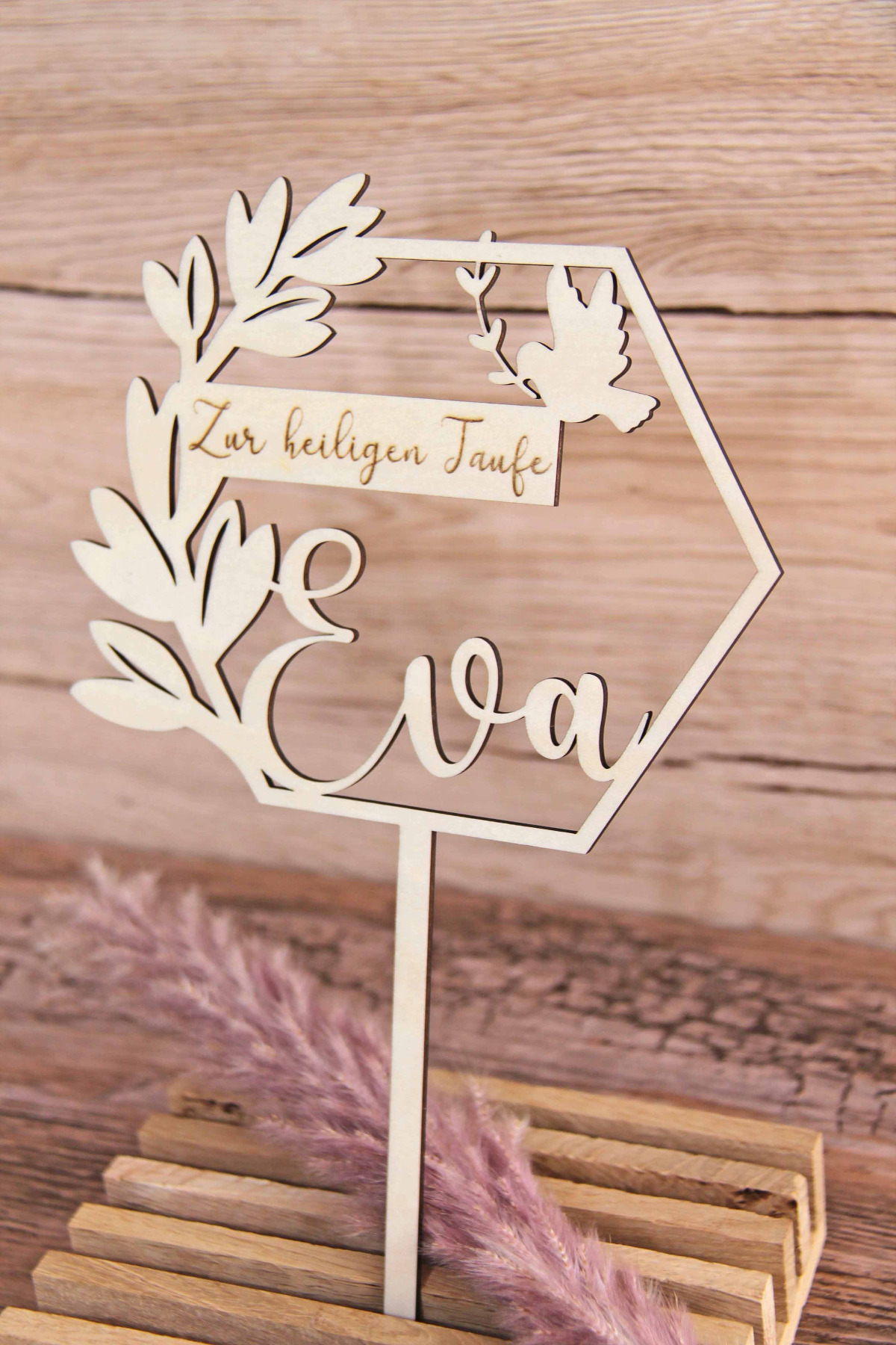 Caketopper zur heiligen Taufe personalisiert mit Name 6