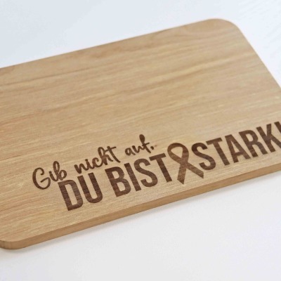 Holzbrett Motivation für Krebspatient/in | Gib nicht auf | Christine.kreativ.Design - llll