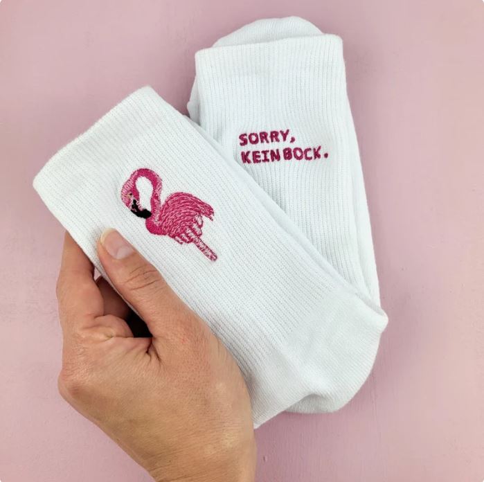 Socken sorry kein Bock aus 80% Baumwolle, weiß 5