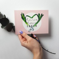 Postkarte Live Love Lauch 4