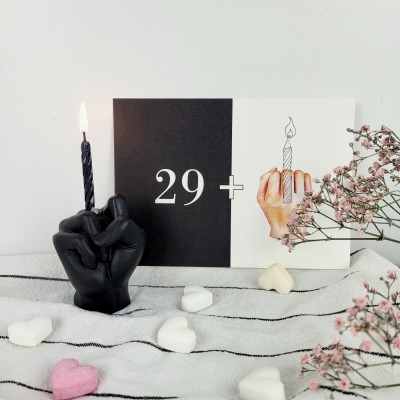 Geschenkset happy 30 all black - handgemacht &amp; handbemalt