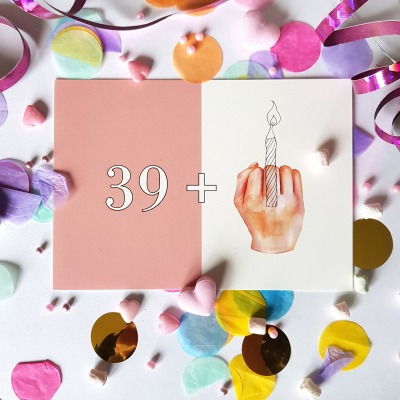 Postkarte happy 40