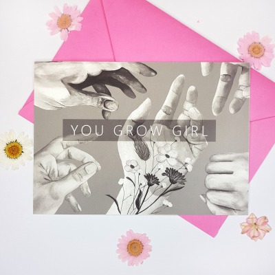 Postkarte Grow