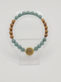 Jade &amp; Sandelholz Armbänder - Einzigartige, besondere Kombination mit 6-7mm Perlen. Schmuck für