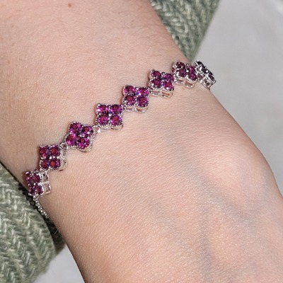 Purple Granat Armband