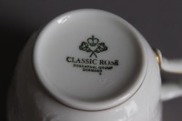 Rosenthal Sanssouci Kaffeetasse &amp; Untertasse Grüne Blume Weiß mit Goldrand 7