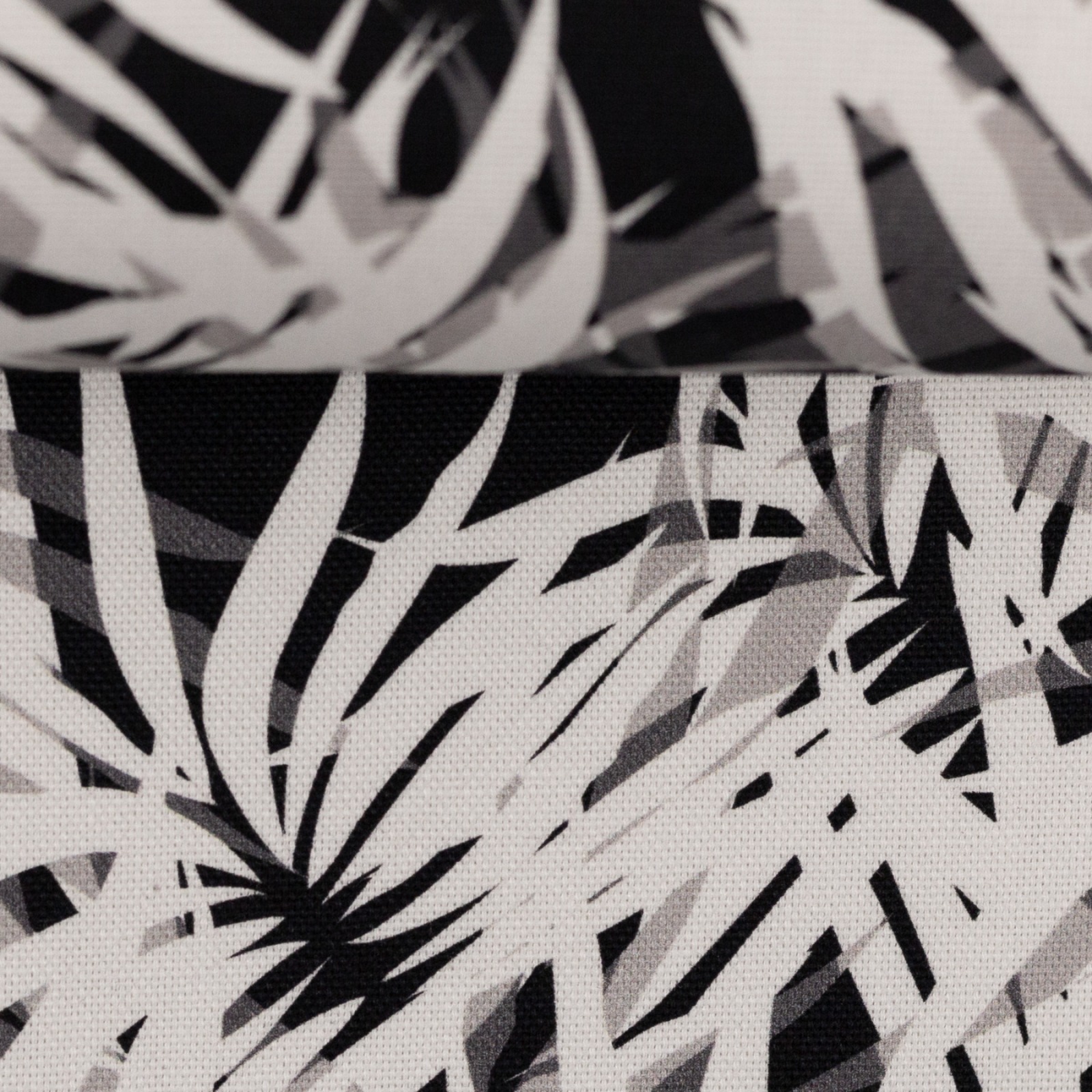 Canvas 1440 EUR/m Blätter in grau und weiß auf schwarz Dekostoff groß gemustert Rinteln Swafing Stoffe Meterware 3