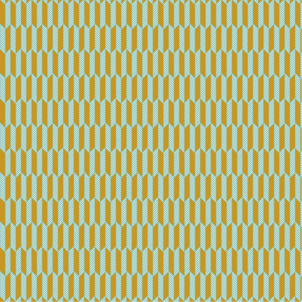 Baumwolle 7,60 EUR/m grafisches Muster in ocker und hellem türkis, Popeline Graphic, Stoff Meterwar