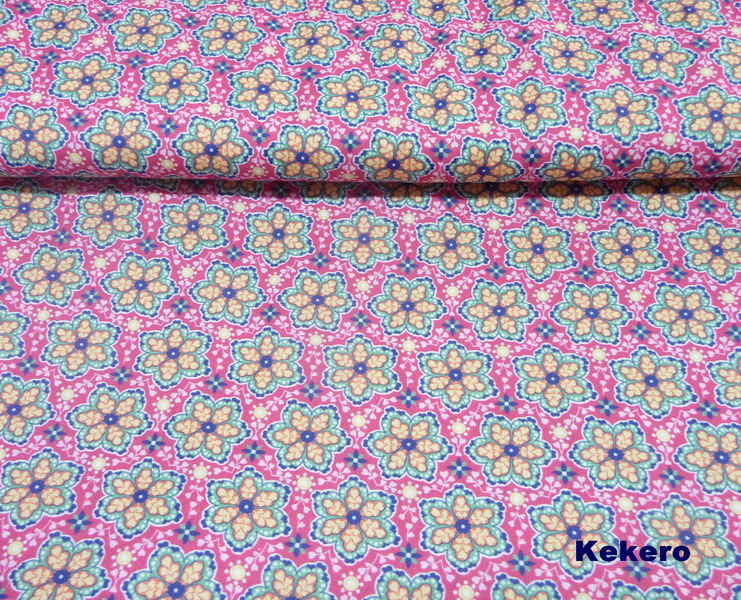 Reststück Baumwolle Webware emily Blumen pink