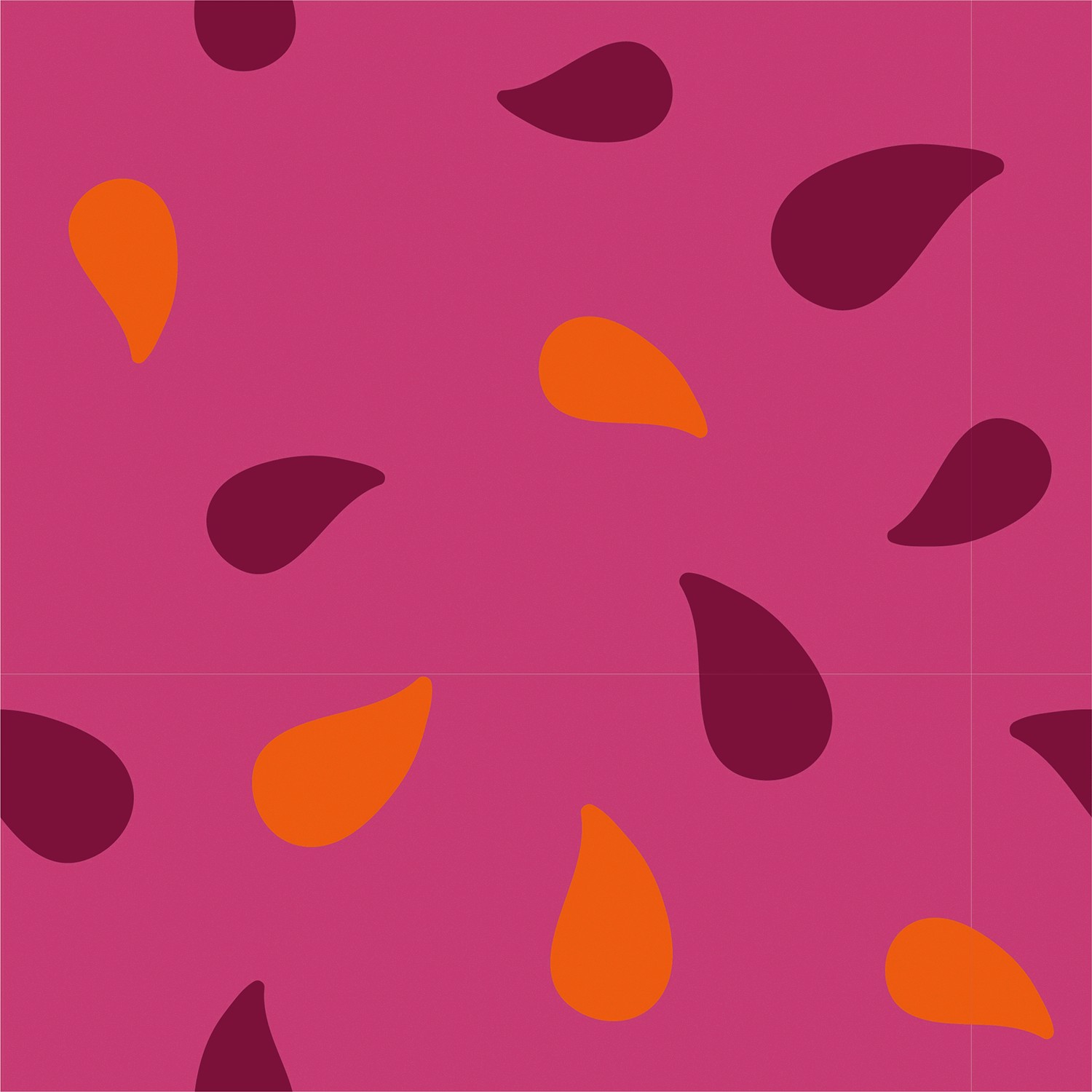 Jaquardstrick 21,20 EUR/m, Strick Jaquard in pink mit Paisleymuster in orange und rot, Damenstoffe