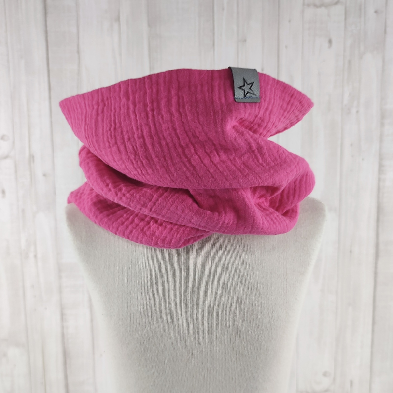 Loop Schlupfschal aus Musselin in pink, Schal für Mädchen Kinder