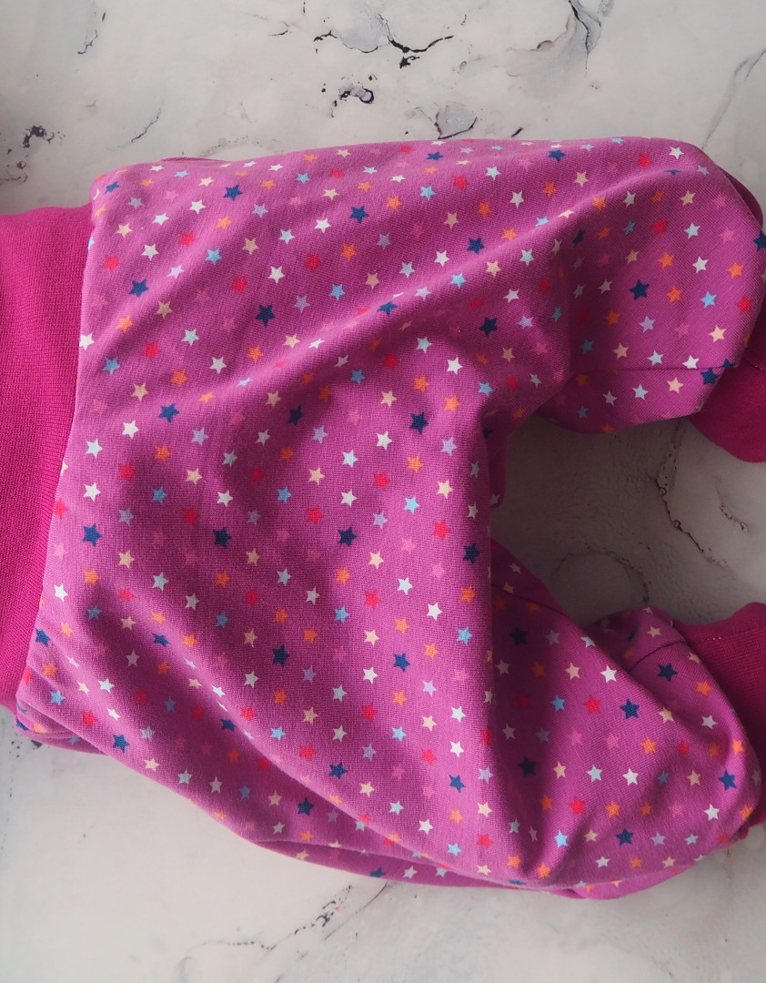 Pumphose Baby pink mit Sternchen - Haremshose Mädchen - Größe 68 4