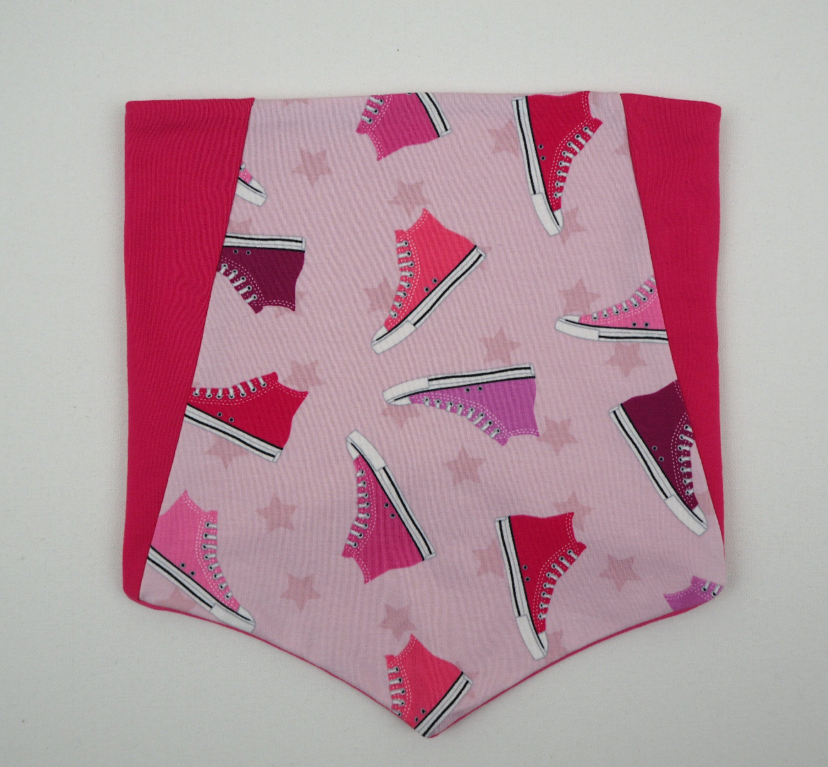 Schlupfschal Sneaker Mädchen pink und rosa - Schal für Kinder mit Turnschuhen und Sternen -