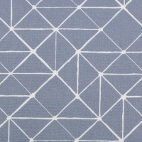 Baumwolle 9,60 EUR/m geometrische Linien rauchblau weiß, Baumwollstoff Kurt Swafing, Stoffe Meterwa