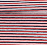 Jersey 14,40 EUR/m Ringel rot blau weiß, Gala, 2 mm Streifen, Baumwolljersey gestreift,
