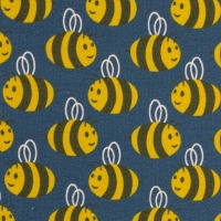 Jersey 15,96 EUR/m Bienen jeansblau, Animal Minis by Käselotti, Kinderstoff