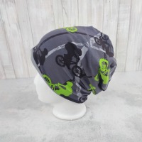 Beanie für Erwachsene und Teenager - BMX Fahrrad grau apfelgrün - Kopfumfang ca. 54 - 58 cm 5