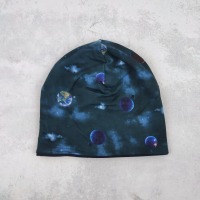Beanie Weltall, coole Mütze mit Planeten auf dunkelblau, Größe ca. 48 bis 54 cm Kopfumfang 4