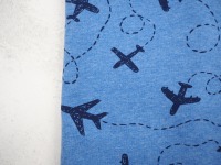 Schlupfschal Kinder Flugzeuge - einfacher Loop aus Jersey bedruckt mit Flugzeugen, gefüttert mit