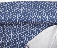 Jaquardstrick 15,96/m, Cozy Collection by lycklig design Swafing, blau geometrisches Muster,