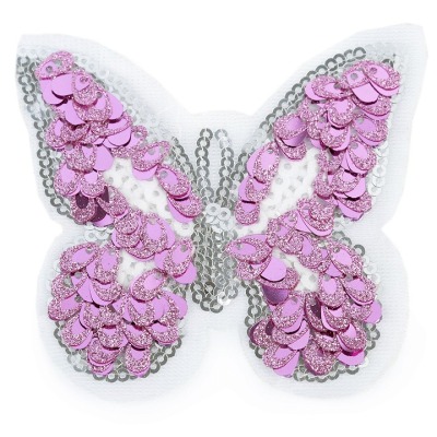 Aufbügler Schmetterling mit fliederfarbenen Pailletten 250 EUR/Stück 75 x 85 cm groß