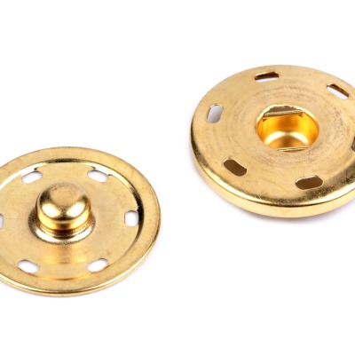 2 Druckknöpfe aus Metall goldfarben - 3 cm Durchmesser