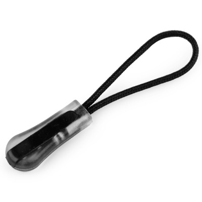 5 Anhänger für Reißverschluss Zipper - schwarz transparent