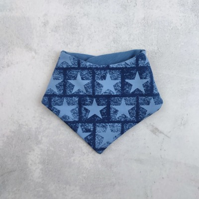 Halstuch Dreieckstuch Kinder Sterne Baby blau jeansblau - Versandkostenfreier Artikel