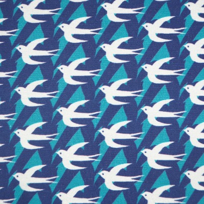 Jersey Free Flying by Jolijou Swafing Schwalben blau - türkis Stoff Meterware
