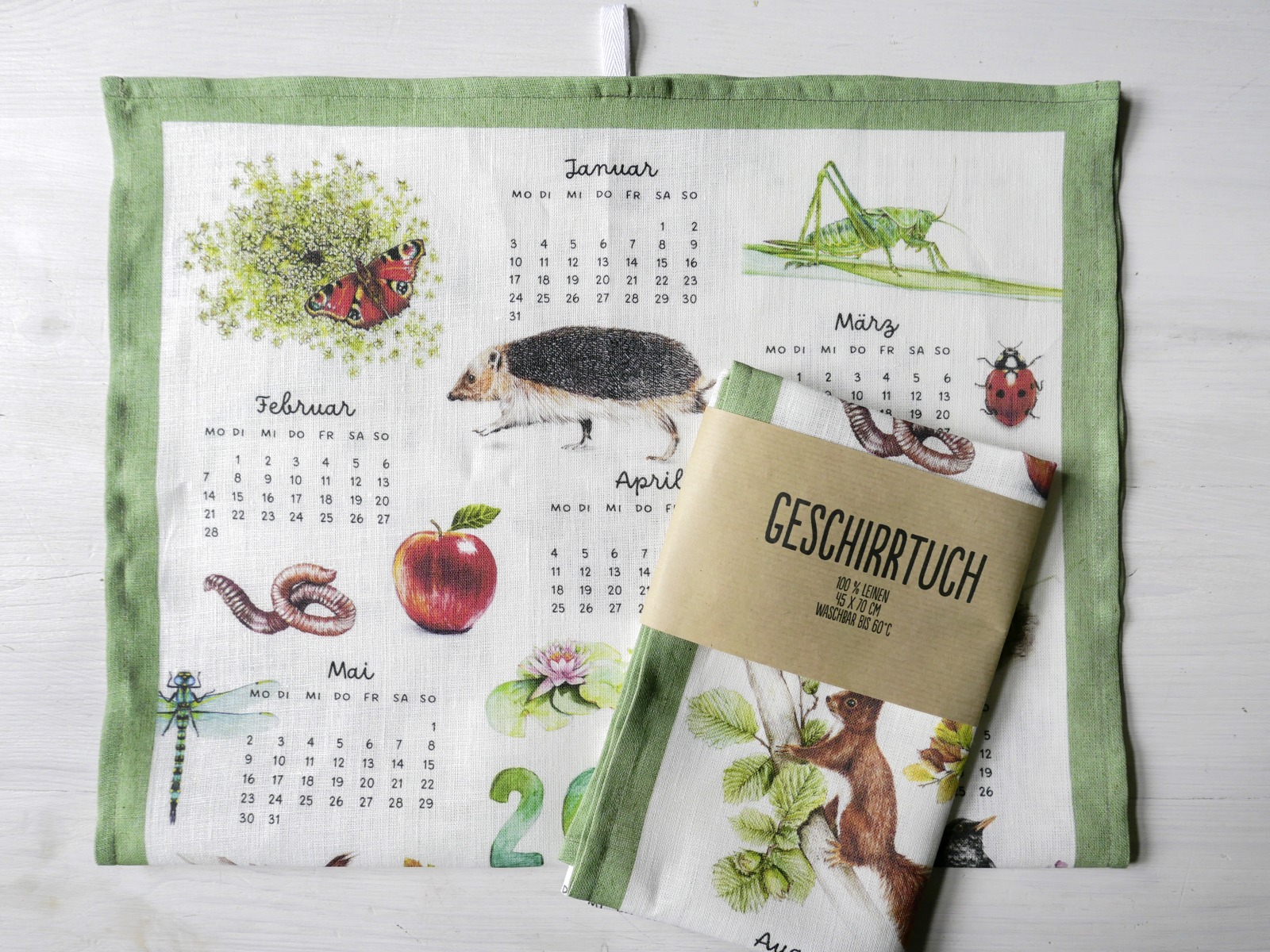 Kalender Geschirrtuch 2022 Küchenhandtuch Tea Towel 4