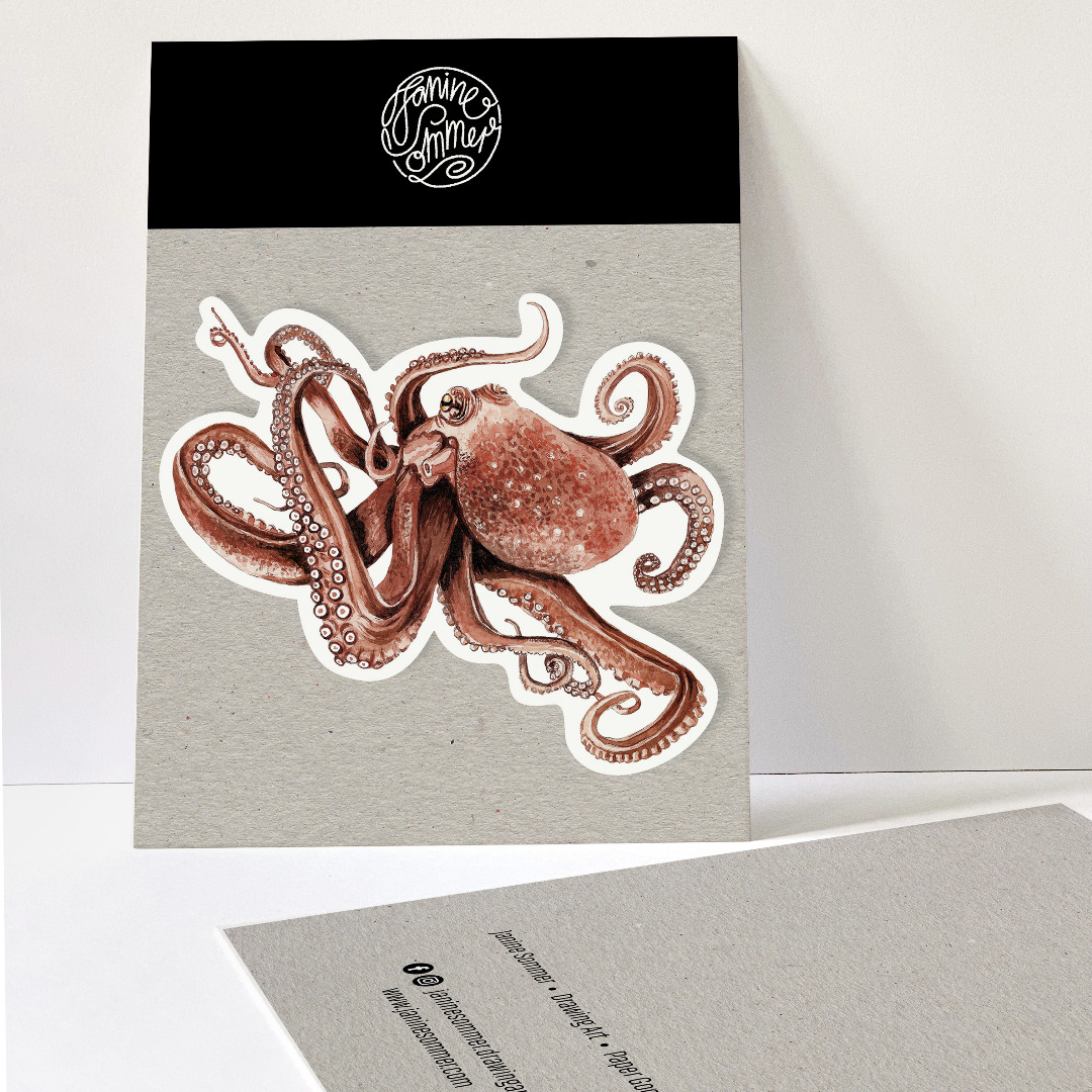 1 Sticker Oktopus