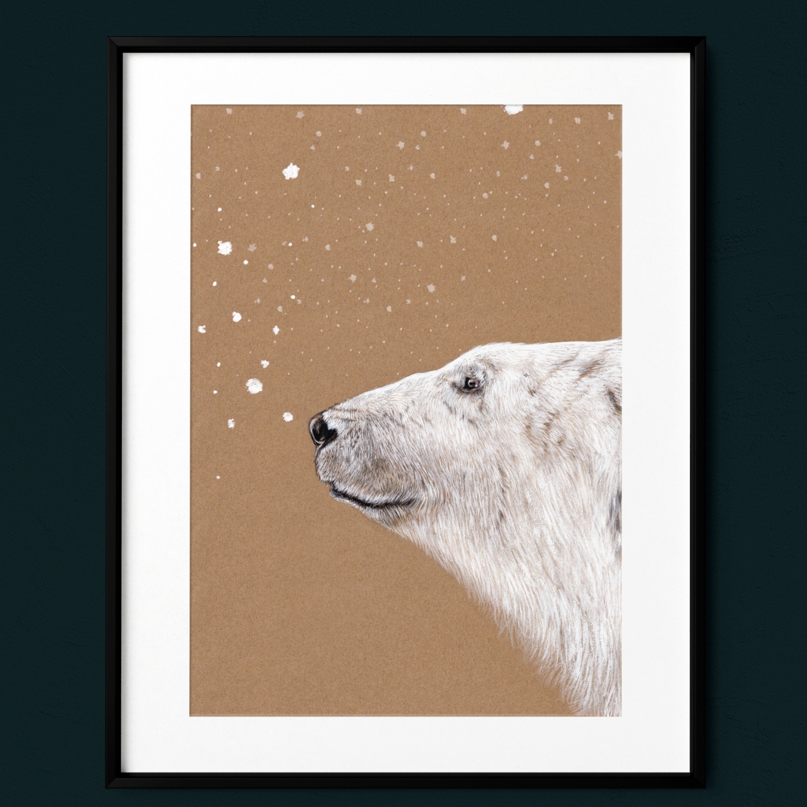 Polarbär Eisbär Fine Art Print Giclée Print Poster Kunstdruck Tier Zeichnung 5