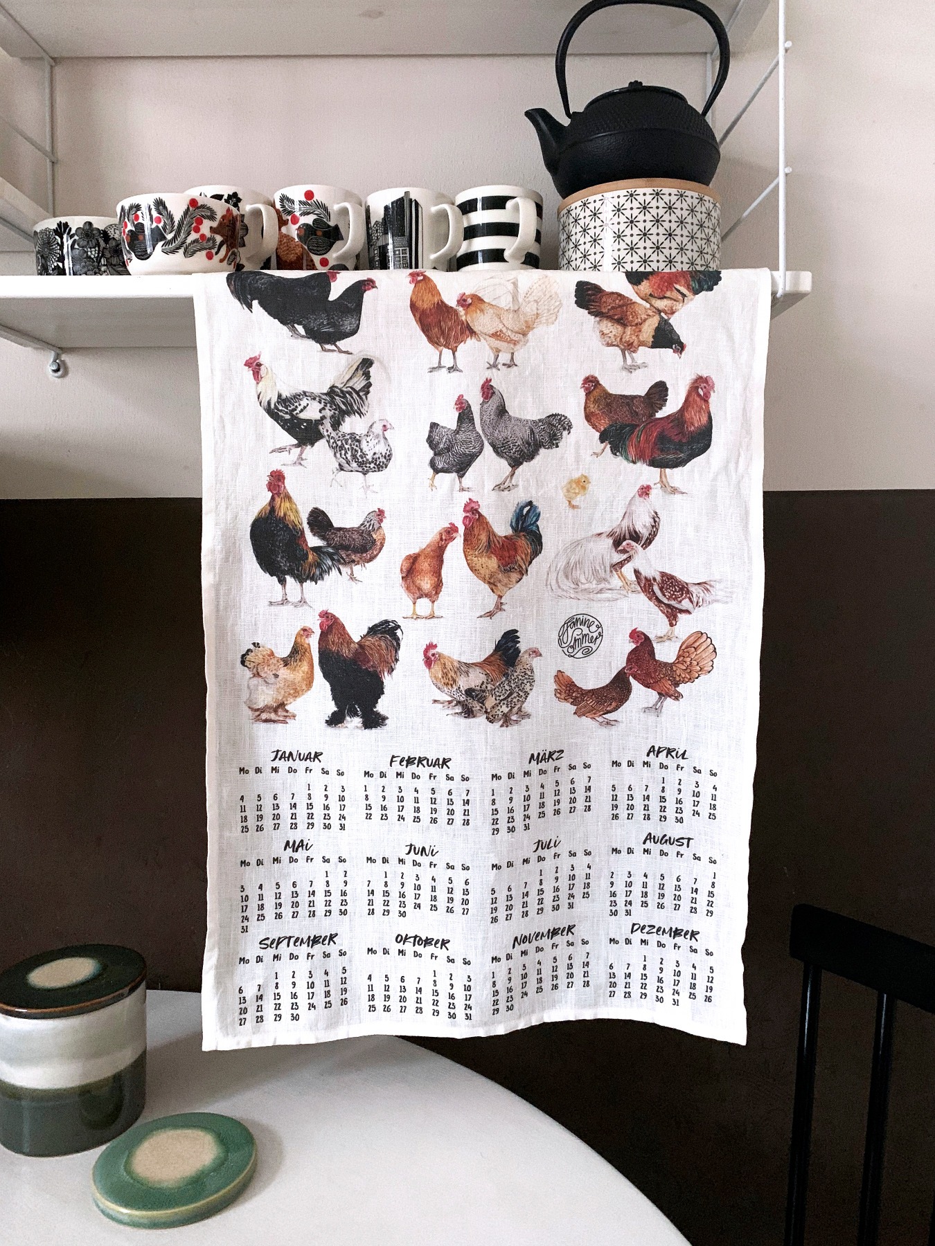 Kalender Geschirrtuch 2021 Küchenhandtuch Tea Towel 2